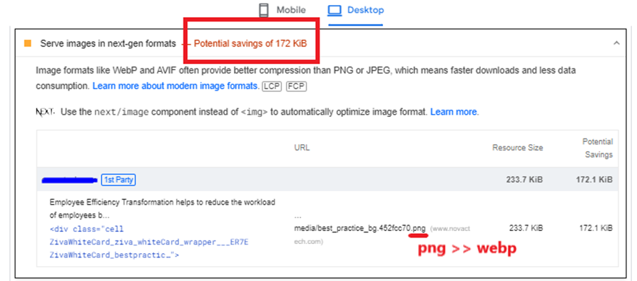 Serve images in nex-gen formats