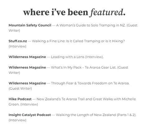 Author's well know featured Publications list.